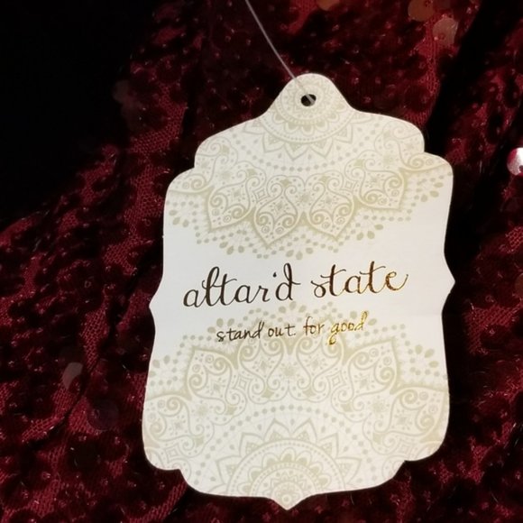 SOLD Altar'd State Sequin dress in burgundy, size M - Picture 11 of 16